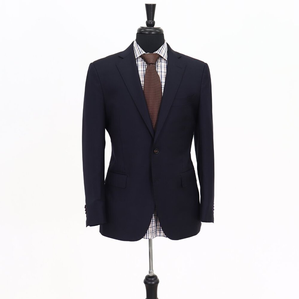 Jomers 40R Navy Solid 2-Button Sport Coat Blazer Jacket G396